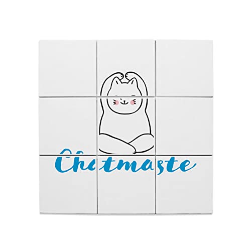 Chatmaste Yoga Chat Carreaux Céramique | Célébrez l'Amour des Animaux avec cette Fresque Murale