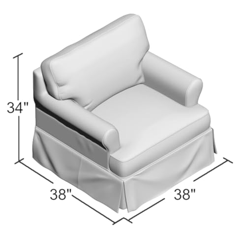 Sillón plegable blanco de algodón y madera miniatura 3