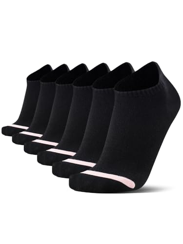 Image of Women's sports ankle socks,moisture wicking,for running,non slip athletic socks with arch support,6 pack