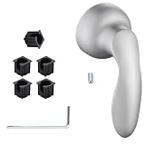 1046987 Shower Handle Replacement, Metal Lever Handle for Kohler Coralais Faucet Brushed Nickel with 5 Plastic Adapter Inserts
