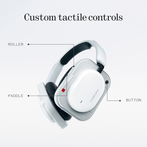 Nothing Headphone (a) Kabellose Over-Ear Kopfhörer mit ANC, bis zu 135h Akkulaufzeit, Hi-Res, LDAC, Anpassbare taktile Steuerung – Schwarz