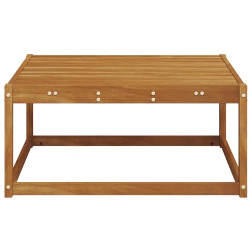 Mesa cuadrada de jardín resistente a la lluvia y al sol de acacia 6