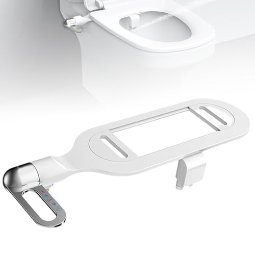 Bidé - Asiento de inodoro con doble boquilla, no eléctrico, para inodoro inteligente, bidé mecánico con 2 modos (agua fría única)