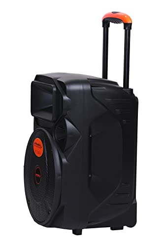 Image of Jetaudio 12 Inch 90 Watt Trolley Bluetooth PA System Karaoke Speaker w / 2 Wireless Mic| 3.5mm Aux Jac & Guitar Input| USB /SD /TF Card + Media Player| Audio Record w /Tweeter| Remote| Integrated Mixer