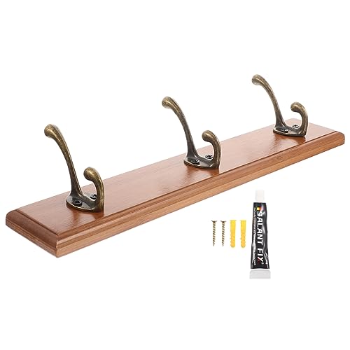 Gatuida 1Juego Estante De Pared Vintage Con Dobles Para Toallas y Abrigos Organizador Decorativo Para Dormitorio y Cocina Retro y Funcional