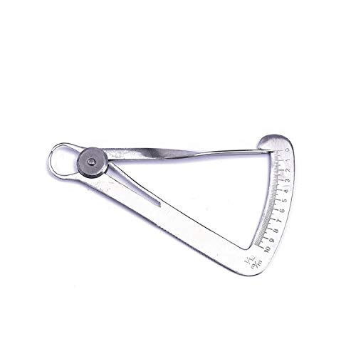 Annhua - Annhua Dental Gauge Caliper Crown Instrument Metal Caliper Dental Ruler 0-10mm Stainless Steel