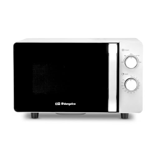 Microondas Orbegozo MI 2060 CE, 20 Litros, 700 W, Sin plato giratorio, apta para platos cuadrados, 5...