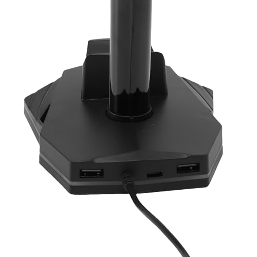Lazmin112 Stojak na Kontroler 3 w 1, Stojak na Słuchawki RGB z 4 Trybami Oświetlenia i 2 Portami USB 2.0, Akcesoria do Gier z Kontrolerem Pro