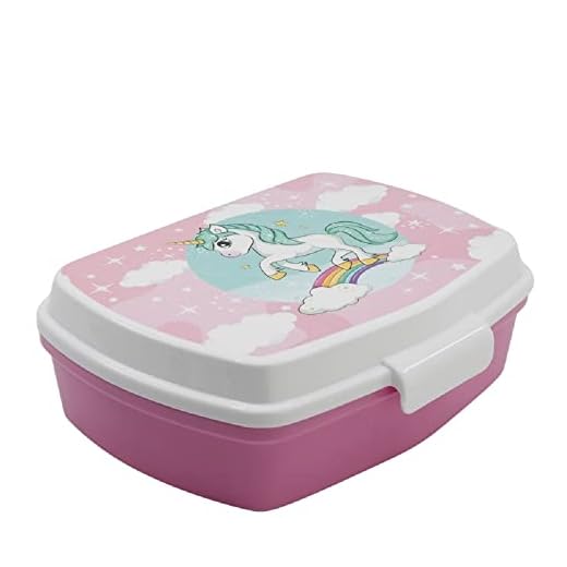 ALMACENESADAN 4834, Pack vuelta al cole unicornios; compuesto por fiambrera-Sandwichera rectangular multicolor, producto reutilizable, sin BPA