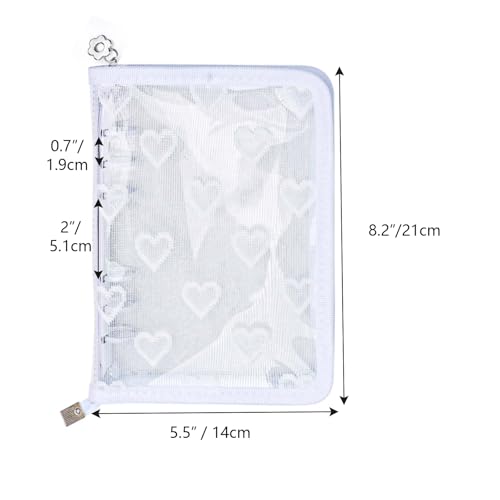 Image of White A6 Binder Zipper Lace Lover Budget Planner Cover