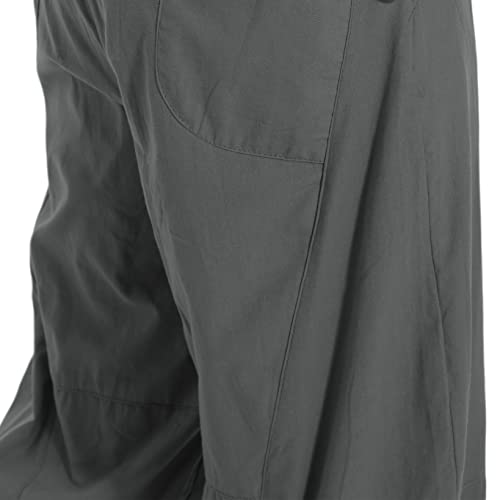 CLANMILUMS Men's Casual Cotton Linen Pants Loose Elastic Waist Summer Beach Trousers4