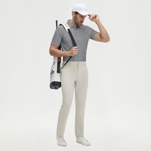 Golf Pants Men with 5 Pockets 30"/32"/34" Lightweight Quick Dry Stretch Work Dress Pants Casual Slacks for Men Fossil — view 6