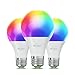 Produktbild Nanoleaf Matter Essentials Glühbirne, 3 Smarten RGBW E27 LED Lampe - Matter über Thread, Bluetooth 16 Mio. Farben LED Lampe, Bildschirm Sync, Funktioniert mit Google Home Apple, Deko und Gaming