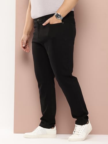 Image of Thomas Scott Men's | Smart | Plus Size | Regular Fit | 100% Cotton | Solid | 5 Pockets | Woven | Chinos | Trouser