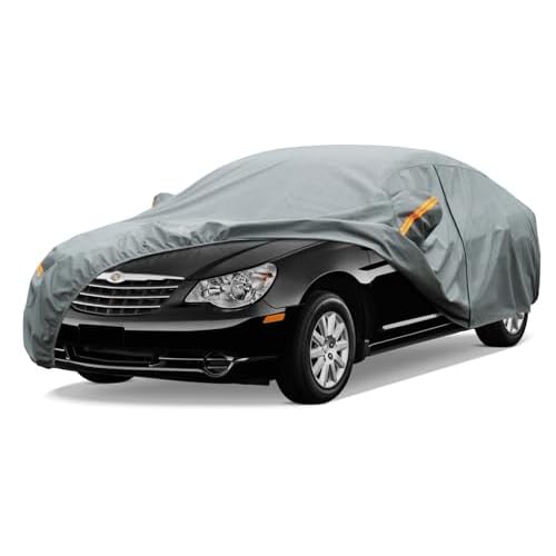 Kayme Heavy Duty Car Cover Custom Fit Chrysler Sebring (1994-2011) Waterproof All Weather for Automobiles, Full Exterior Covers Sun Rain UV Protection