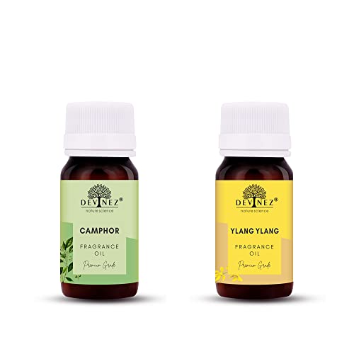 Image of Devinez Camphor, Ylang-Ylang Multicolour Aroma Oil for Diffuser /Ultrasonic Aroma Diffuser /Tealight Diffuser /Reed Diffuser, 30ml Each