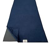 NORCIA Yoga Towel, Non Slip Hot Yoga Mat Towel with Corner Pockets, 100% Microfiber, Mat-Sized 24" x 72", Sweat Absorbent, Perfect for Hot Yoga, Bikram, Pilates and Yoga Mats (Midnight Blue)