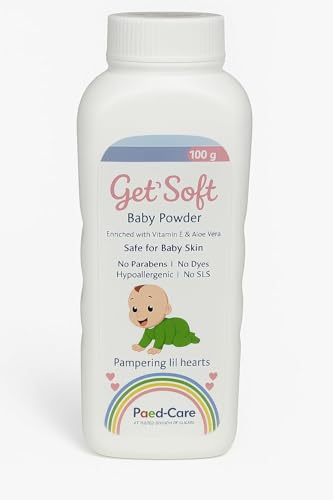 Get Soft Baby Powder – 100g | Vitamin E & Aloe Vera Enriched | Skin-Friendly & Soothing for Babies 100% Safe For Your Little one