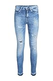 GUESS Eco 1981 Jeans ajustados de talle alto para mujer, Saguaro Destroy, 25 US