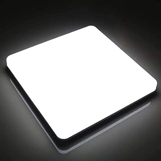 Brolight 24W LED Ceiling Lights Square,Morden Shower Lights Soft 11'' ,2200LM 5000K Daylight White,80Ra+,200W Equivalent Waterproof IP65 for Bathroom Kitchen Bedroom Hallway Living Room