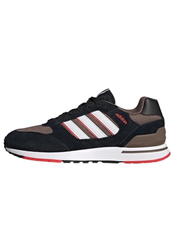 Adidas Run 80s, Shoes-Low Hombre, Earth Strata Ftwr White Bright Red, 40 Eu