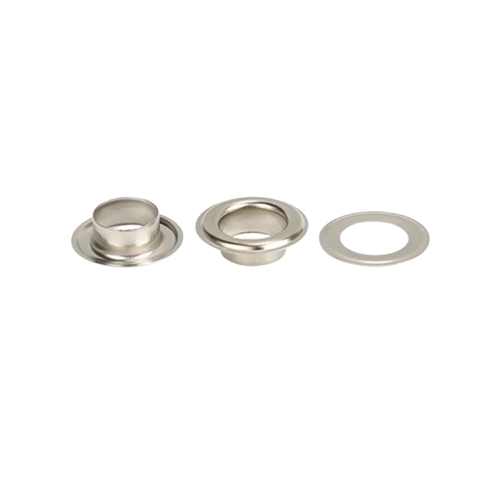 Set di 100 occhielli in metallo, occhielli per teloni, occhielli di fissaggio, occhielli per teloni, striscioni, tende, scarpe, borse, tende fai da te