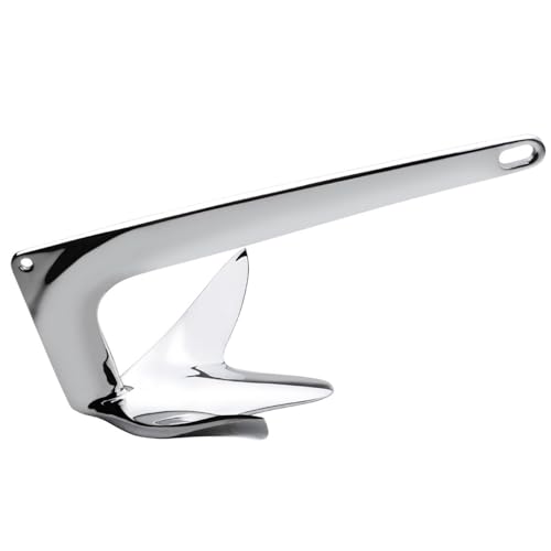EQUSPUR Marine Grade 316 Stainless Steel Claw Anchor - 11Lbs Heavy Duty Boat Anchor, Mirror Polished Anchor