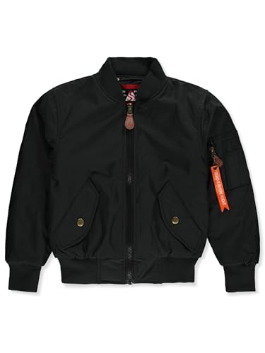 Spire Boys' Aviator Flight Jacket - black, 83