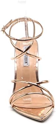 Cape Robbin Ada Sexy Stiletto High Heels for Women, Strappy Pointed Open Toe Shoes Heels - Rose Gold 6 | Image 3