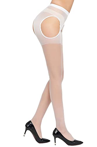 Image of High Waist Sexy Pantyhose Women's Sheer Garter Belt Stockings Suspender Tights