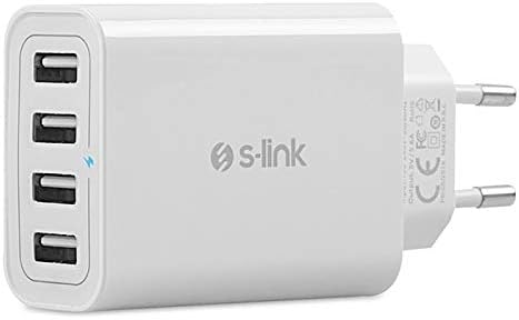 S-link Swapp SW-C8 5V 5.6A 4*USB Smart Port 2.4A Ev Şarj Adaptör
