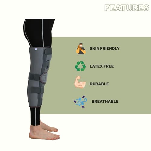 Image of ZEDAN Knee Immobilizer Brace for Knee Support | Knee stabilizer Brace for dislocation injuries, Ligament Tear | For Osteoarthritis of knee joint, Pain Relief, Joint Injury (UNIVERSAL SIZE)