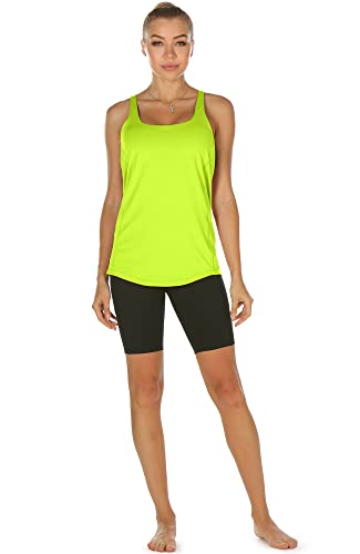 Image of icyzone Women's Open Back Workout Athletic Yoga Tank Tops with Built in Bra