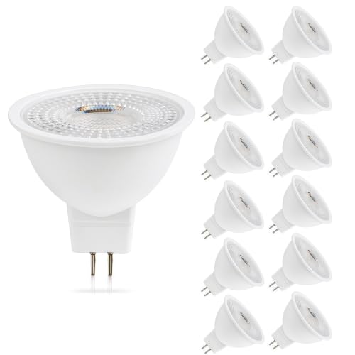 MR16 LED Bulb 12&36V Low-Voltage GU5.3 LED Bulbs 3000K LED Light Bulbs. Suitable for Road Light Patio Lights Track Lights Outdoor and Indoor Landscape Lighting. 12-Pack dimmable energy saving