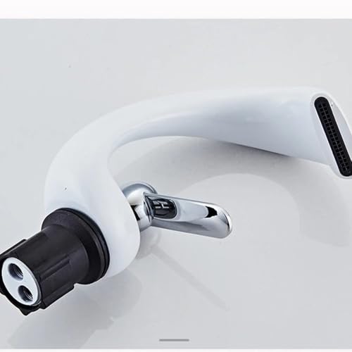 Robinet de lavabo cascade blanc pour une salle de bain moderne
