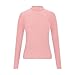 Letfool Women's Ribbed Turtleneck Fitted Long Sleeve Shirts Fall Fashion Basic Thermal Underwear Tops Lightweight Jumpers Pink
