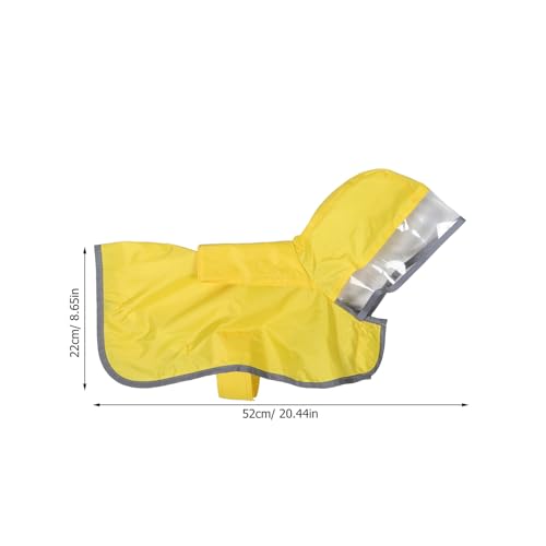 Imperméable pour chien jaune KOMBIUDA S à capuche réfléchissant - 3