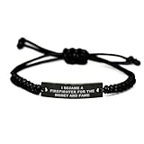 Firefighter Funny Quote Rope Braclet, Gifts from Men to Firefighter, Mother's Day Unique Gifts