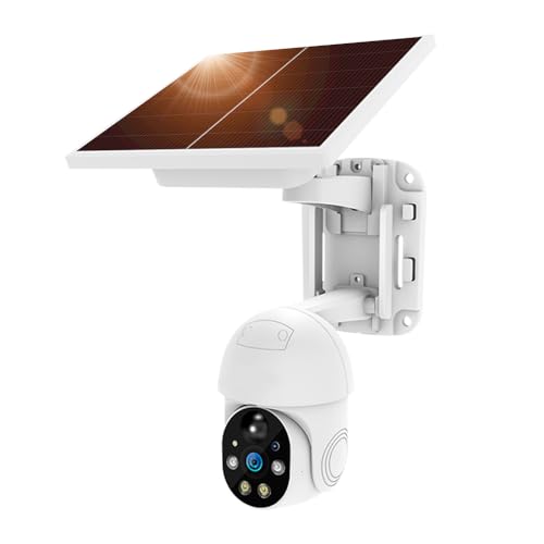 bizv 2K Wireless Cameras for Home/Outdoor Security Cameras,355°PTZ,Solar Panel Battery Powered Surveillance System Kit Spotlight & Siren/2.4G WiFi/Color Night vision/2-Way Talk/PIR Detection