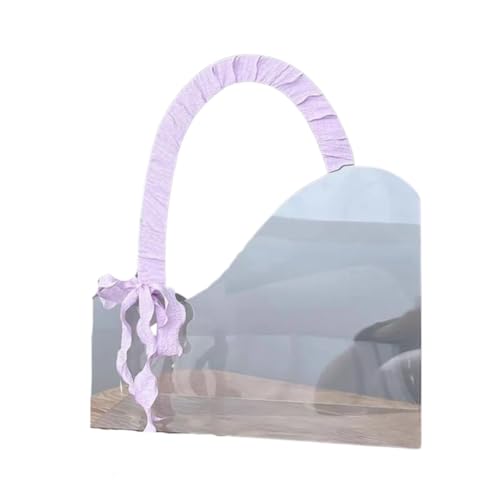 Image of OasisTransparent Gift Bag, 10pcs, Foldable, Empty, Decorative, Reusable, 30x35 cm, Multipurpose Birthday, Anniversary, Wedding, Return Gifts Hamper Packaging Transparent Curvy Bag