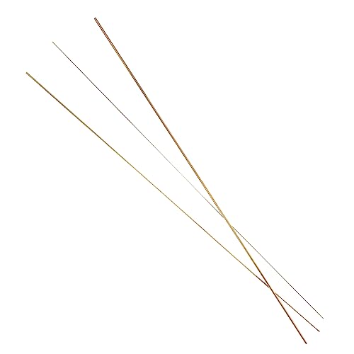 SOLUSTRE 3 Pack of Brass Round Rods Handicraft Material DIY Craft Making Rods Multi-Purpose Solid Brass Bars