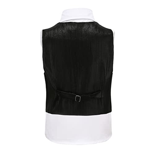 Swotgdoby Boys Slim Fit Suits 4 Pieces Blazer Vest Pants Bowtie Jacket With Gold Rims For Wedding Party Prom #TOP4