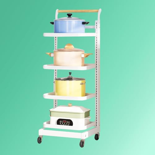Carrito de cocina rodante con cestas de almacenamiento para organización de armarios y despensa, solución que ahorra espacio