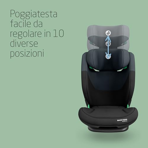 Maxi-Cosi Rodifix S I-Size, Seggiolino Auto Isofix Reclinabile In 3 Posizioni, 3,5-12 Anni (100-150 Cm), Regolabile In Altezza/Larghezza, Protection G-CELL, Tecnologia Airprotect, Tonal Black - 8