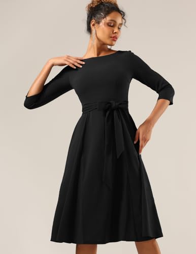 DRESSTELLS Women's Cocktail Dresses, Black Tie Formal Wedding Guest Dresses, 3/4...