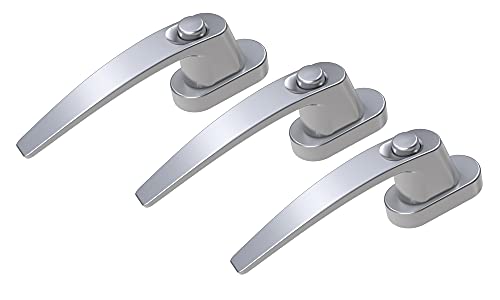 Fenstergriffe mit Druckknopf BASI im 3er Set aus Aluminium