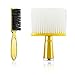 2 Pieces Barber Brush Set, with Barber Blade Cleaning Brush Neck Duster Brush, Clipper Cleaning Brush Styling Brush Tool for Barbershop and Home Use - Gold