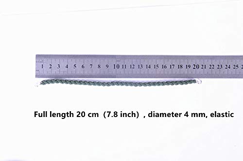 KUNSON 5 Pairs Military Army Trouser Twists Leg Ties Twisters Bungee Elastic Cadet, Boot Bands/Blousing Straps Elastic Garters(10 pieces), Army Green, L