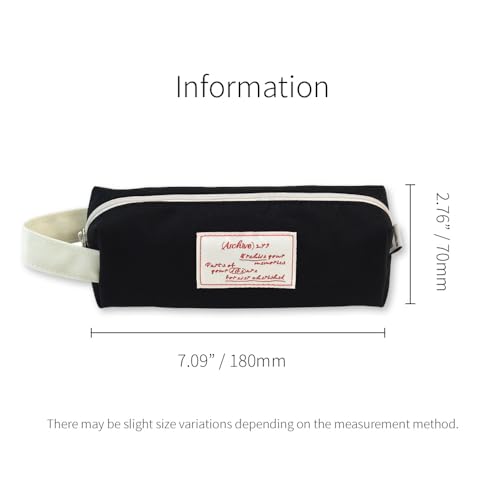 Image of Monolike Archive Block Pen Case, Real black - Pencil Pouch, Portable Pencil Bag, Pencil Case, Office Pouch case