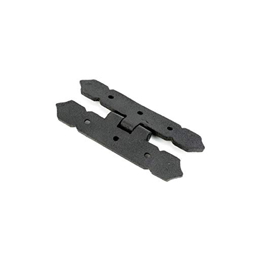 Renovator's Supply Cabinet H Hinge Black Iron Spear Tip 4" H Screws Included #TOP5